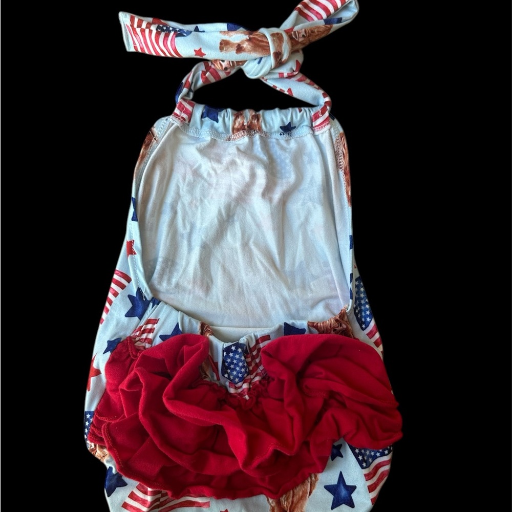 The fringed pineapple highland cow romper - Picture 2 of 2